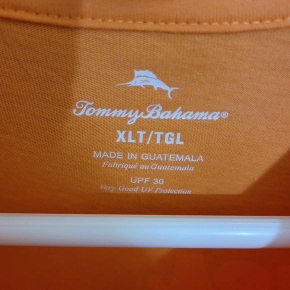 NWT Orange Tommy Bahama t-shirt size XLT - Picture 2 of 3